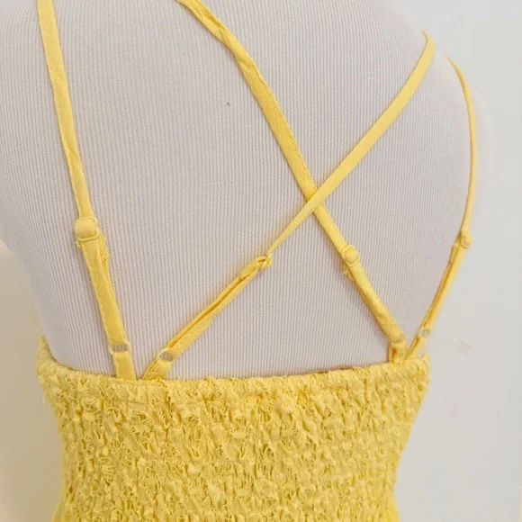 Listicle Yellow Lace Babydoll Sundress - Picture 5 of 6